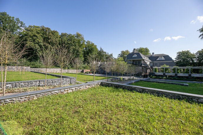Garten an der Villa Hohenhof.